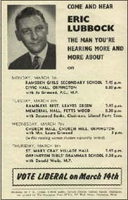 Flyer - Eric Lubbuck March 1962