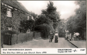 1910c - Farnborough - Post office and Church Lych Gate