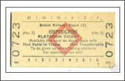 1973 - Railway - Platform Ticket